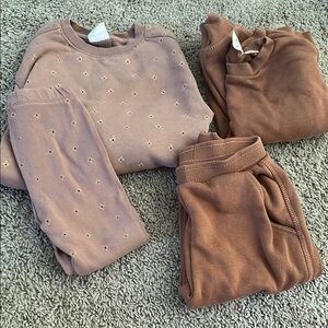 Zara Dusty Pink and Brown Lounge Set